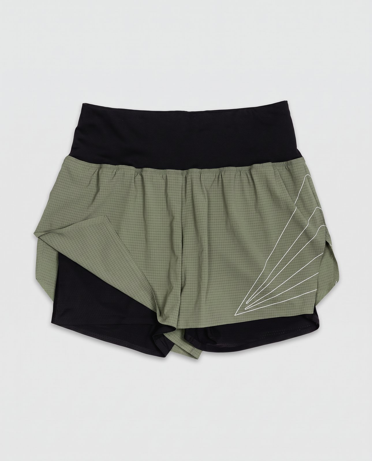 Performance Flash Shorts Womens — Sage Green — packshot