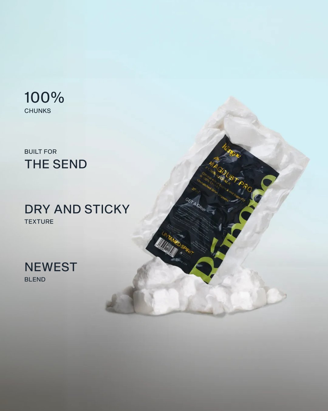 Magdust Pro — packshot with spec panel, light ground
